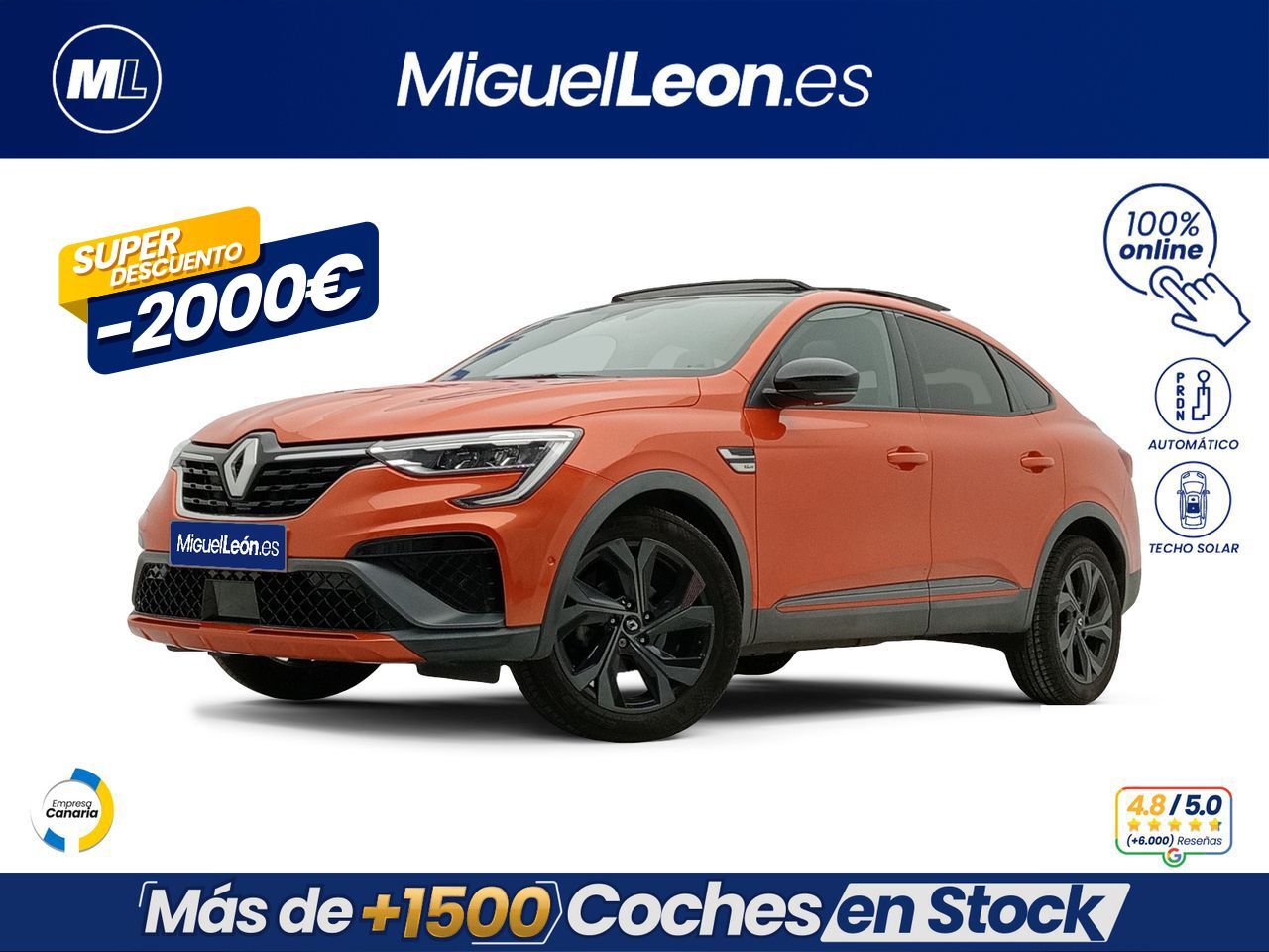RENAULT Arkana (RS Line Fast Track E-TECH Híb 105kW) en Palmas, Las