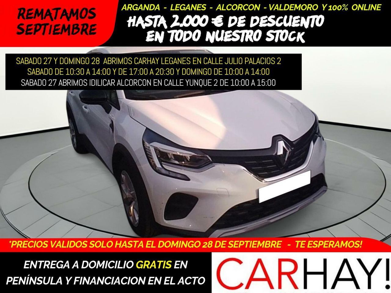 RENAULT Captur (Intens TCe 74kW (100CV) GLP) en Madrid