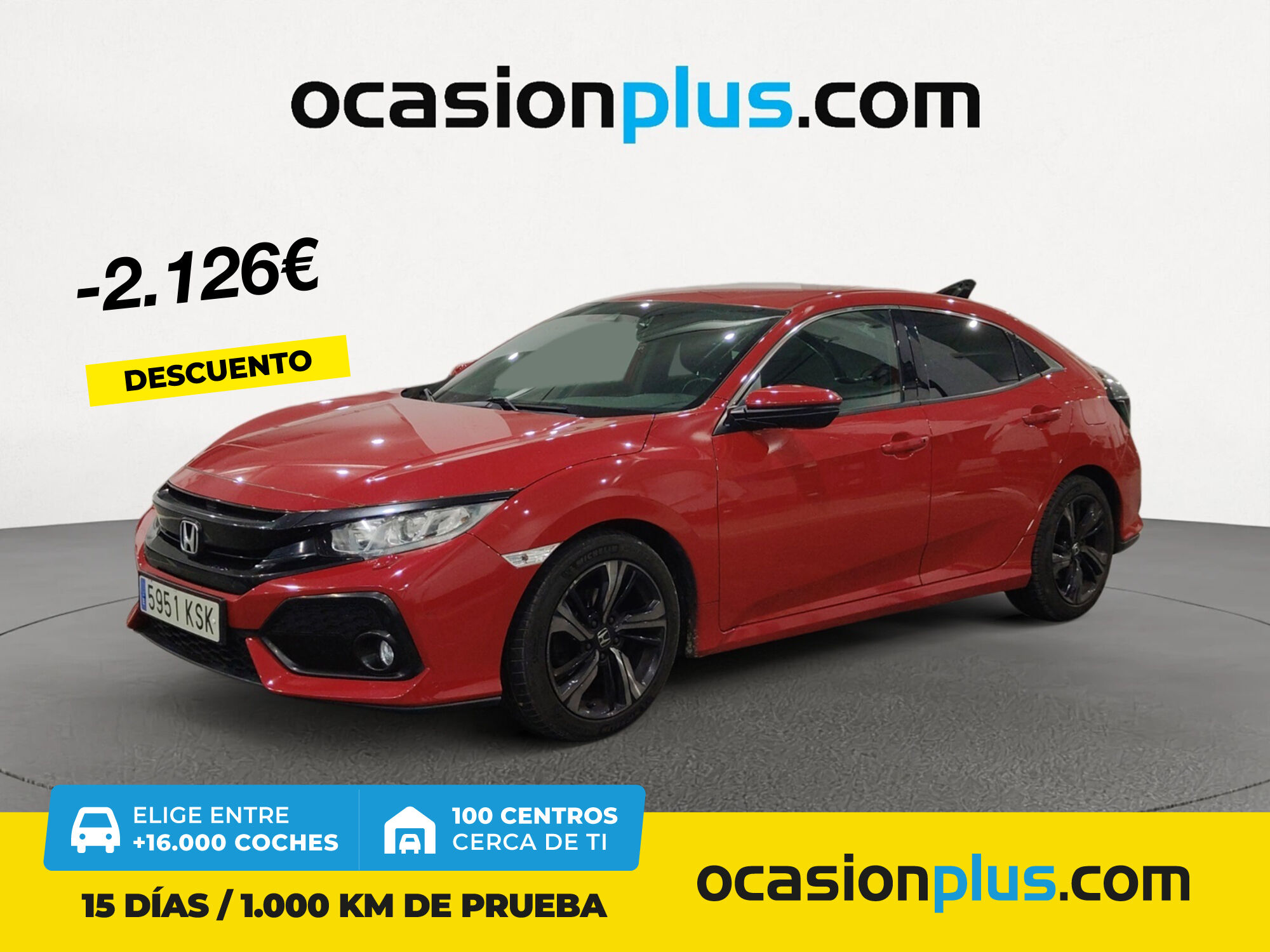 HONDA Civic (1.0 I-VTEC TURBO Elegance Navi 95 kW (129 CV)) en Madrid