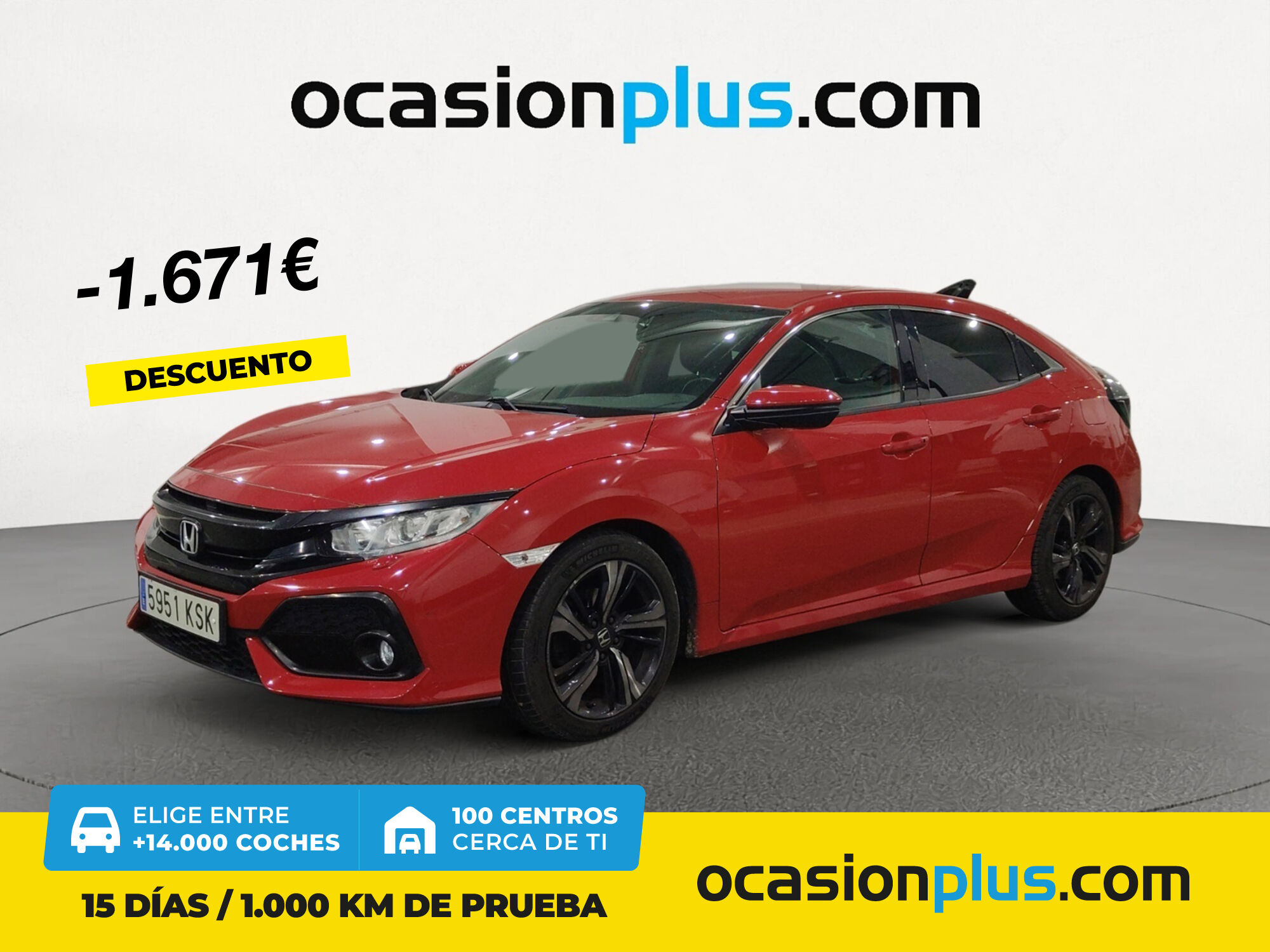 HONDA Civic (1.0 I-VTEC TURBO Elegance Navi 95 kW (129 CV)) en Madrid