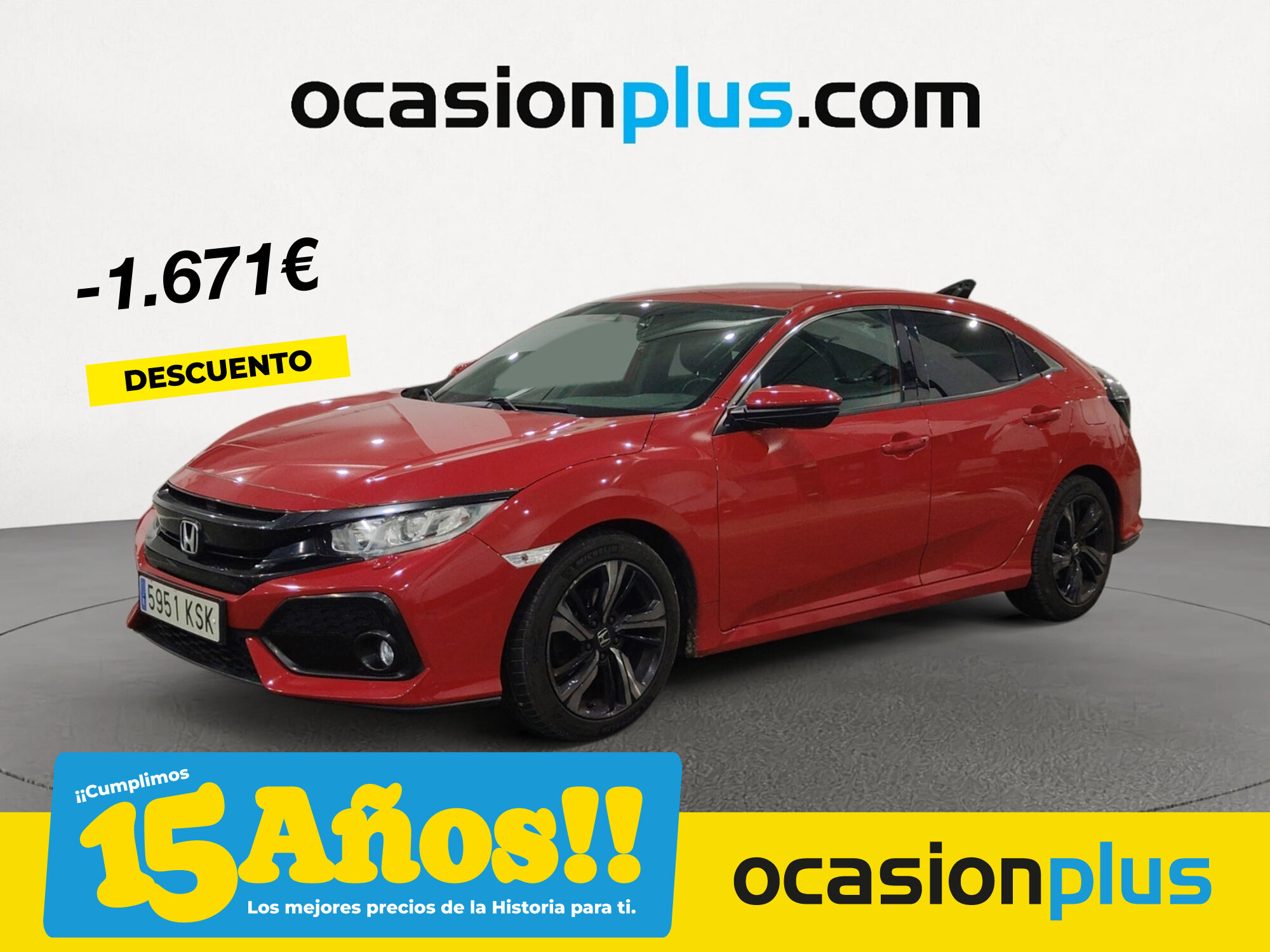 HONDA Civic (1.0 I-VTEC TURBO Elegance Navi 95 kW (129 CV)) en Madrid
