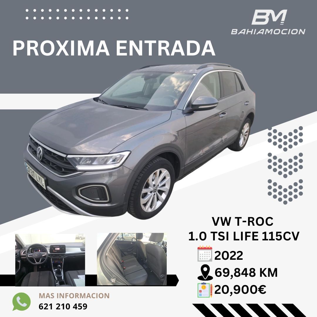 VOLKSWAGEN T-Roc (1.0 TSI Life 81kW) en Cádiz