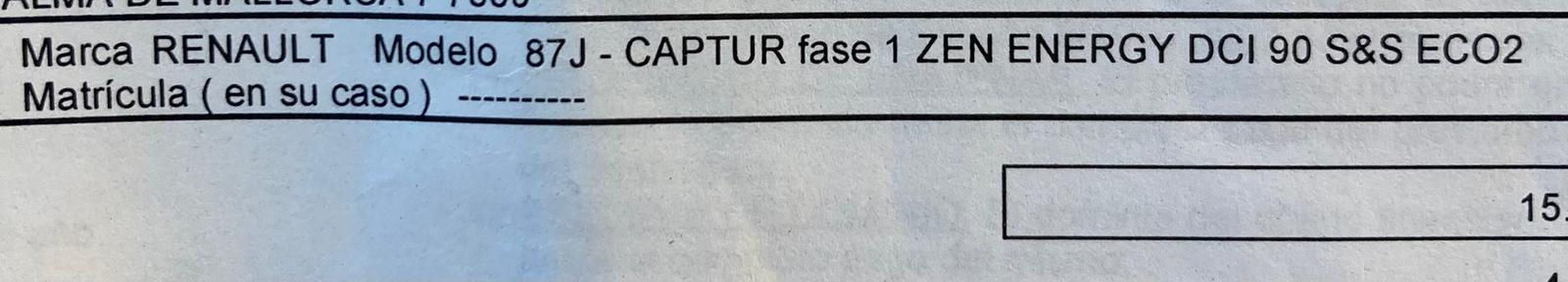 Foto del RENAULT Captur 1.5dCi Zen eco2 EDC 90