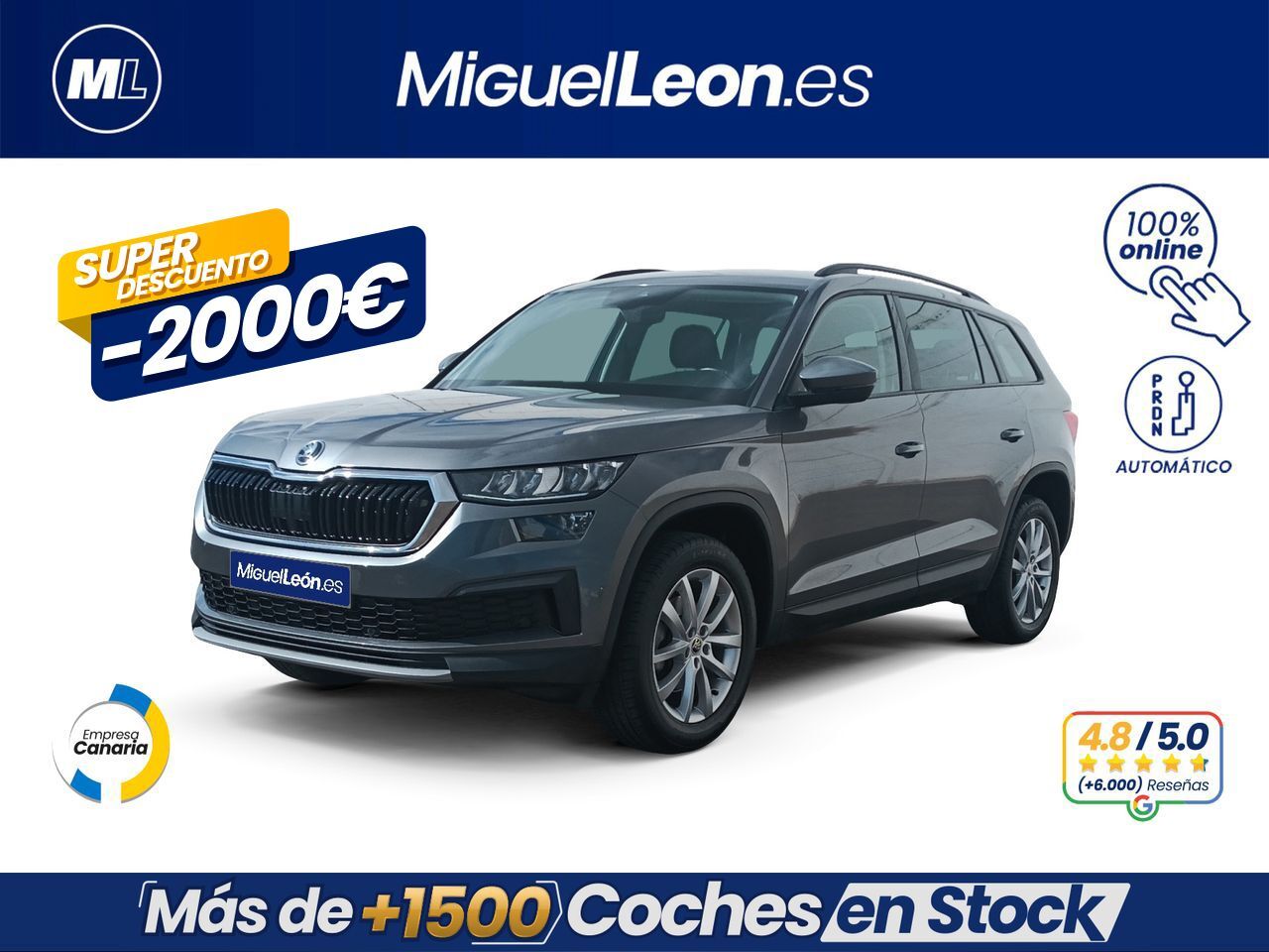 SKODA Kodiaq (1.5 TSI 110KW (150cv) DSG 4x2 Ambition) en Palmas, Las