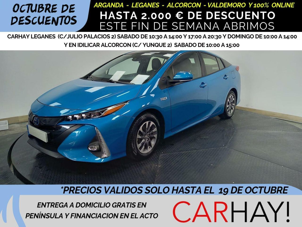 TOYOTA Prius (PHV 1.8I VVT-I PHEVSOLAR 5PL. CVT) en Madrid