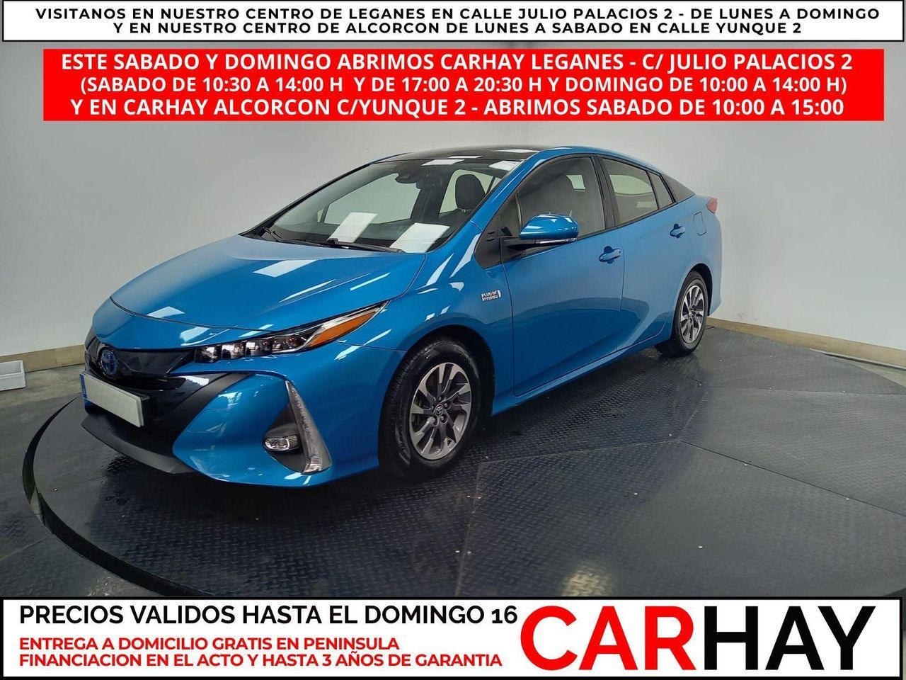 TOYOTA Prius (PHV 1.8I VVT-I PHEVSOLAR 5PL. CVT) en Madrid