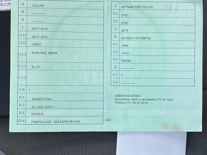 Foto del SSANGYONG KGM Rodius 2.0e-Xdi Limited