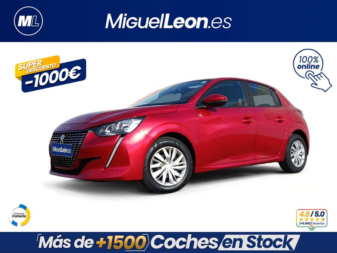 PEUGEOT 208 (PureTech 55kW (75CV) Active Pack) en Palmas, Las
