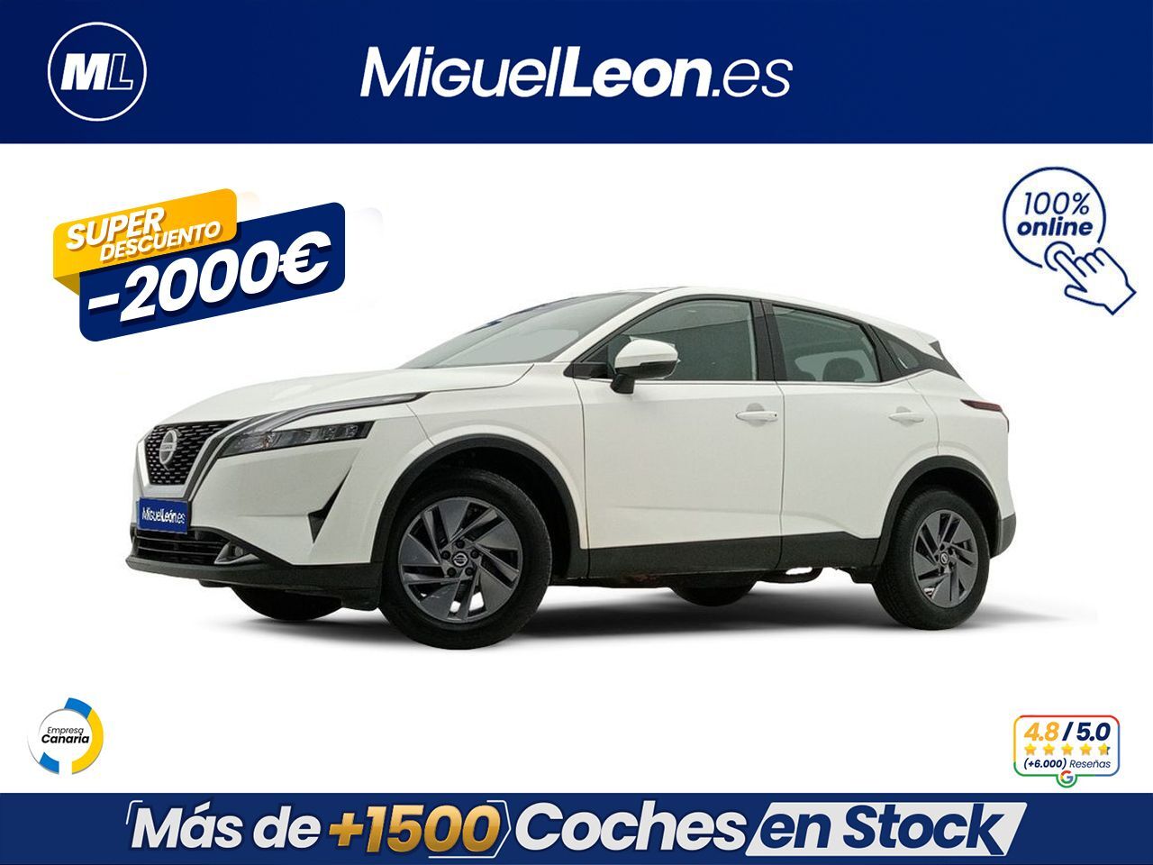 NISSAN Qashqai (DIG-T 103kW (140CV) mHEV 4x2 Acenta) en Palmas, Las