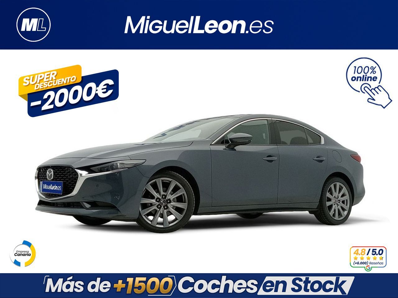 MAZDA Mazda3 (2.0L e-SKYACTIV X MHEV 137kW Centre-line) en Palmas, Las
