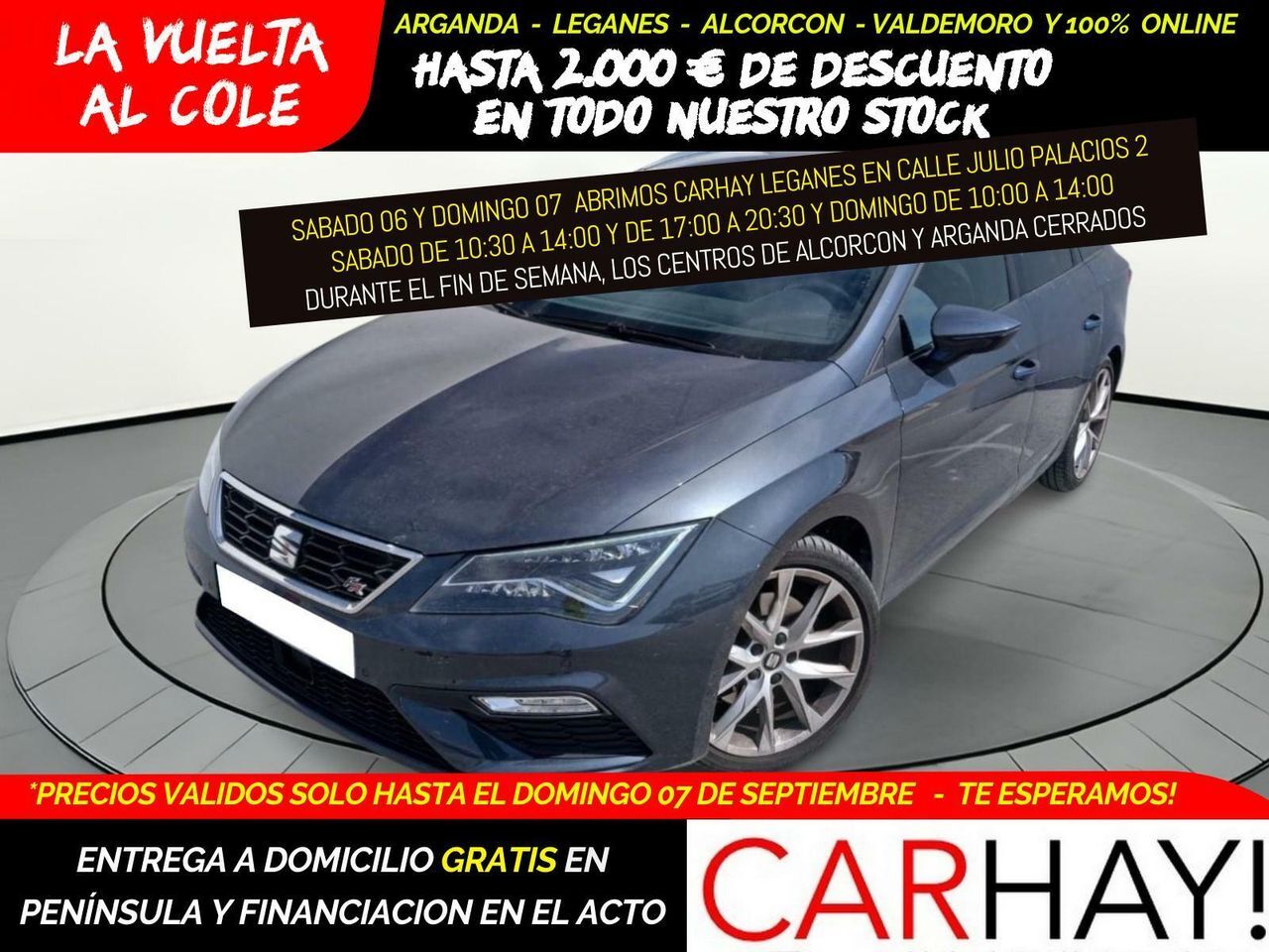 SEAT León (ST 5F8 FR FAST LANE 2.0 TDI 150CV MT6 E6) en Madrid