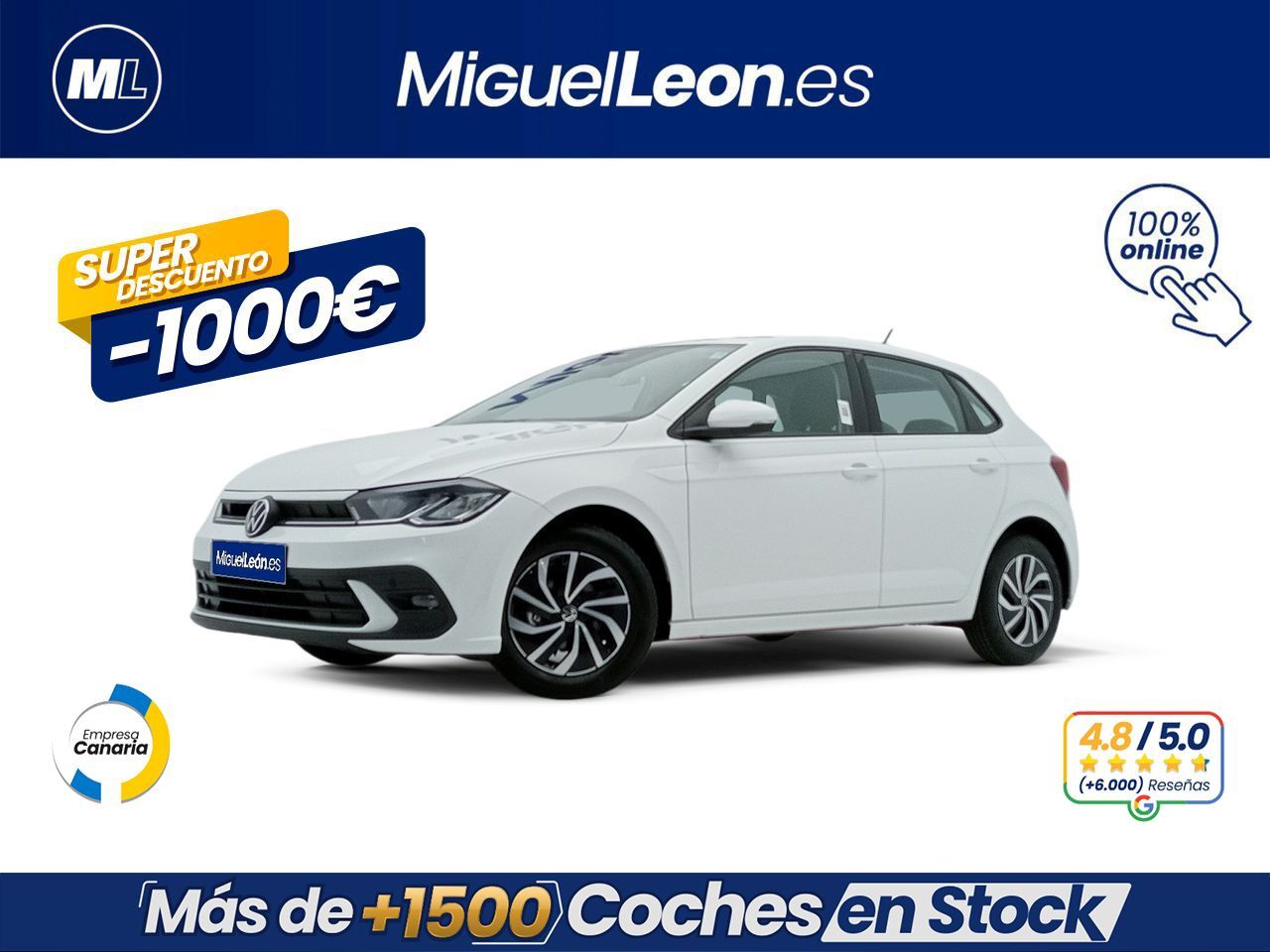 VOLKSWAGEN Polo (Life 1.0 TSI 70kW (95CV)) en Palmas, Las