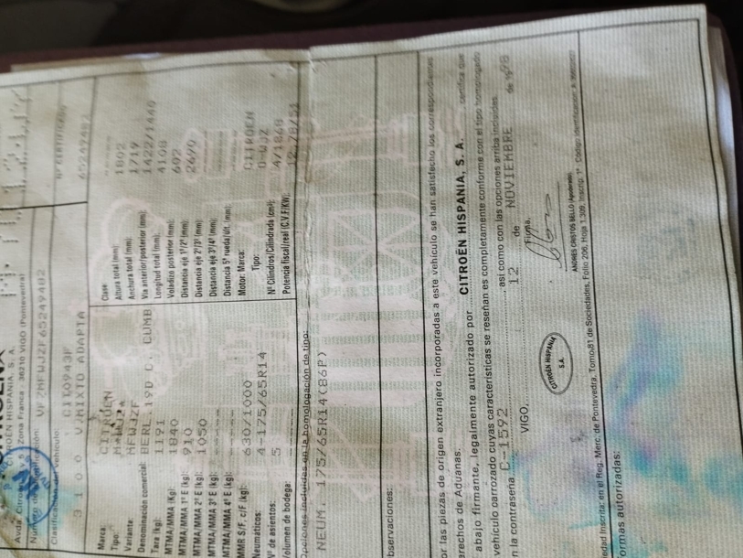 Foto del CITROEN Berlingo Combi 1.9D Cumbre