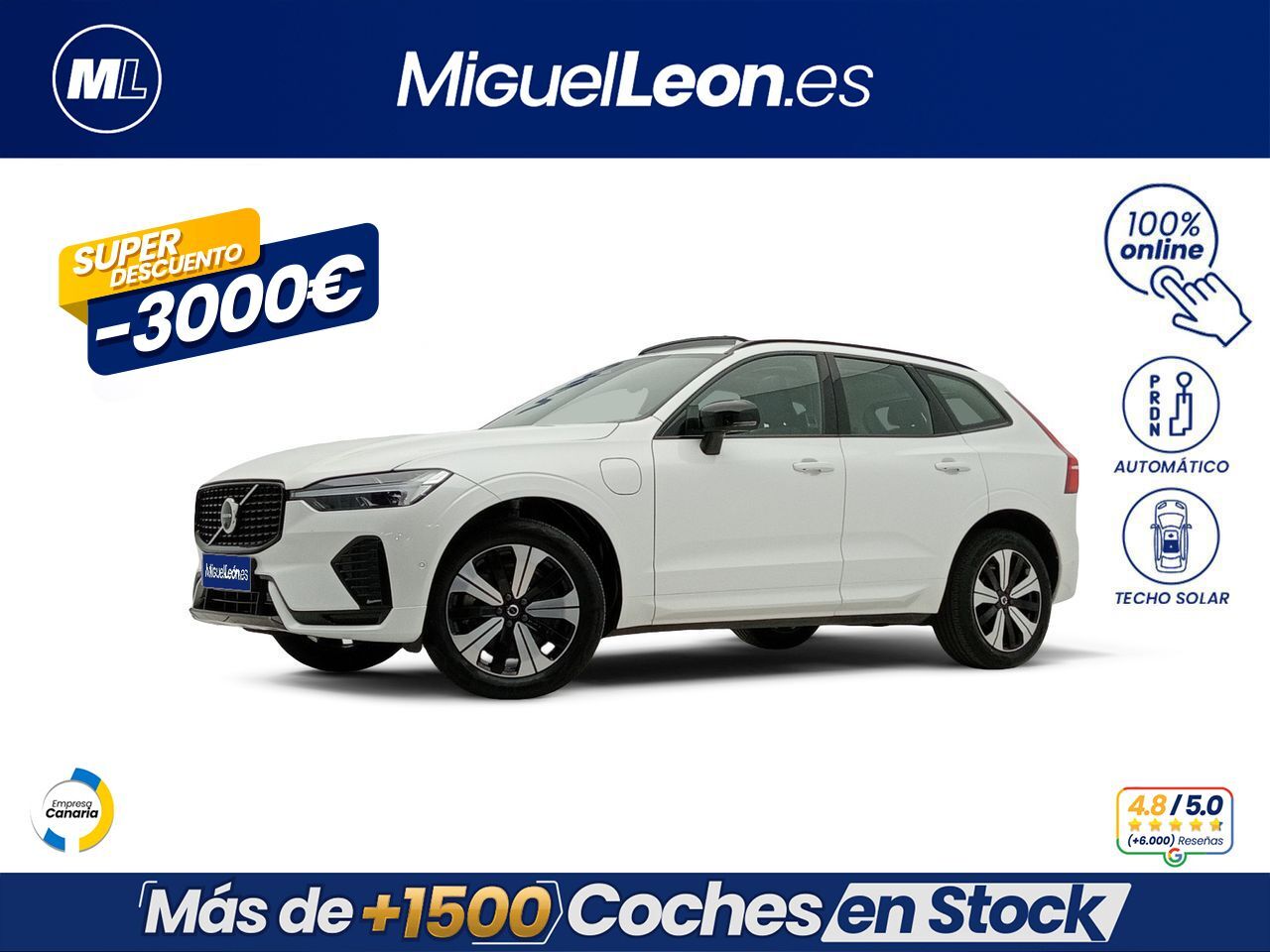 VOLVO XC60 (2.0 T6 AWD Recharge Plus Dark Auto) en Palmas, Las