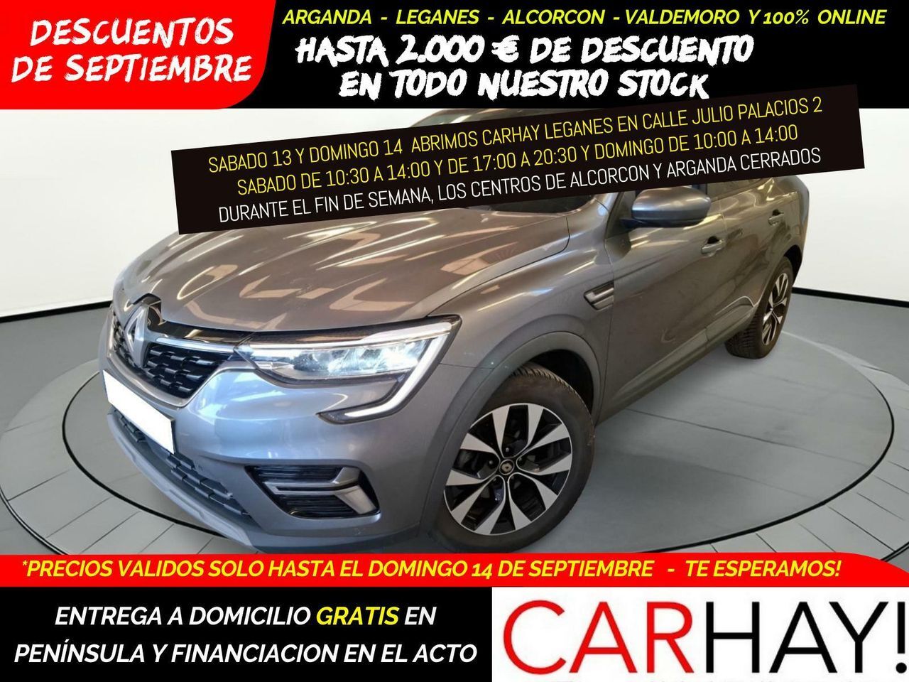 RENAULT Arkana (1.6 E-Tech hybride 145ch Evolution) en Madrid