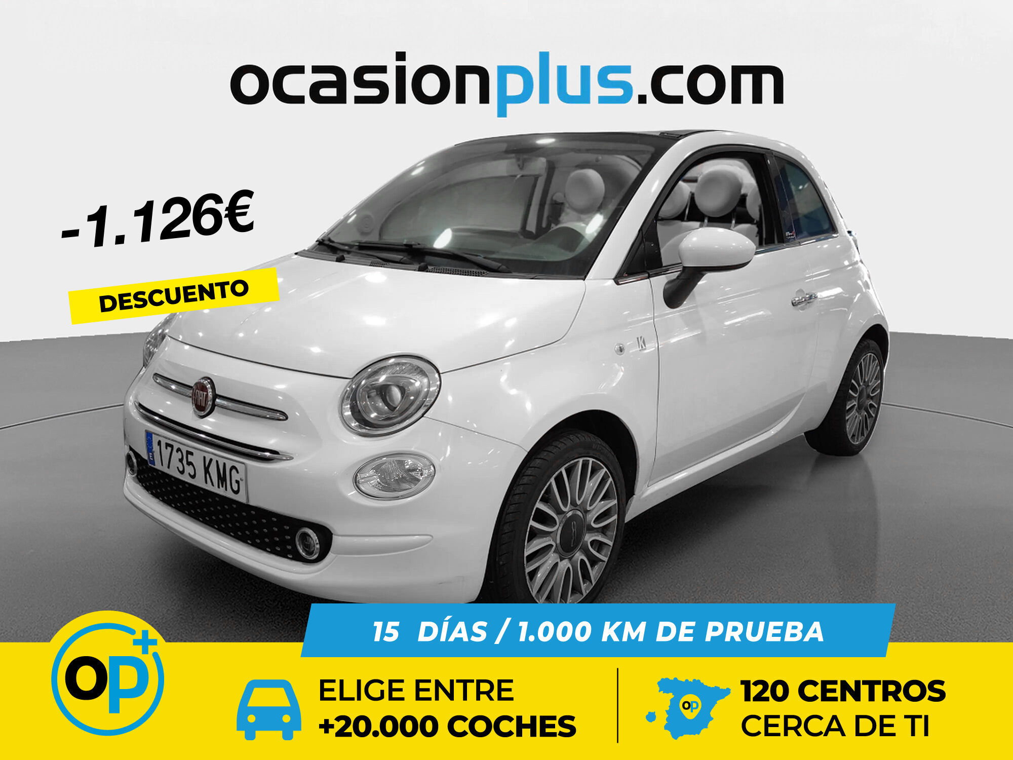 FIAT 500 (1.2 8v Cabrio Lounge 51 kW (69 CV)) en Madrid
