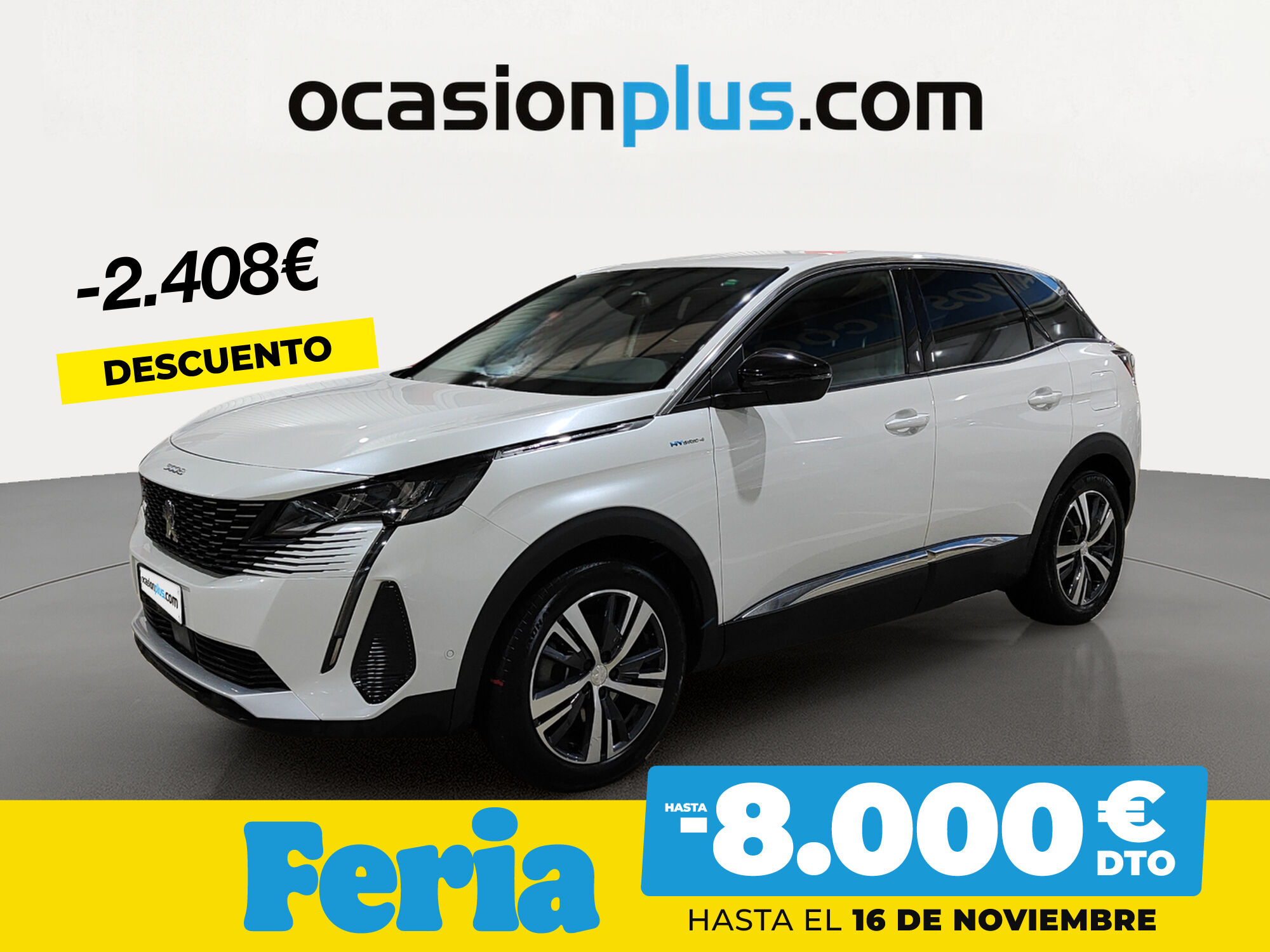 PEUGEOT 3008 (Hybrid 300 Allure Pack e-EAT8 221 kW (300 CV)) en Madrid