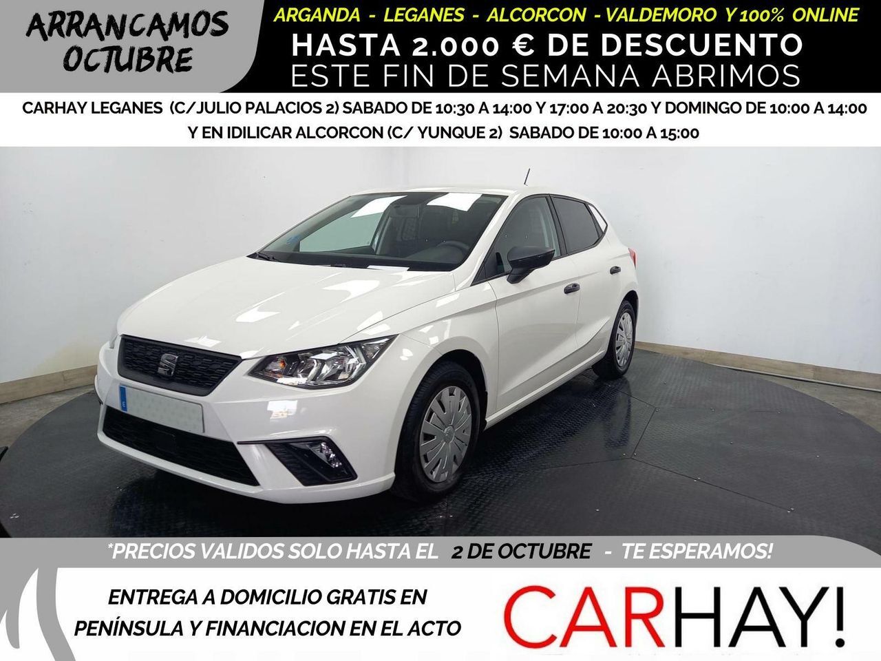 SEAT Ibiza (1.0 TGI 66kW (90CV) 2 PLAZAS PROFESIONAL) en Madrid