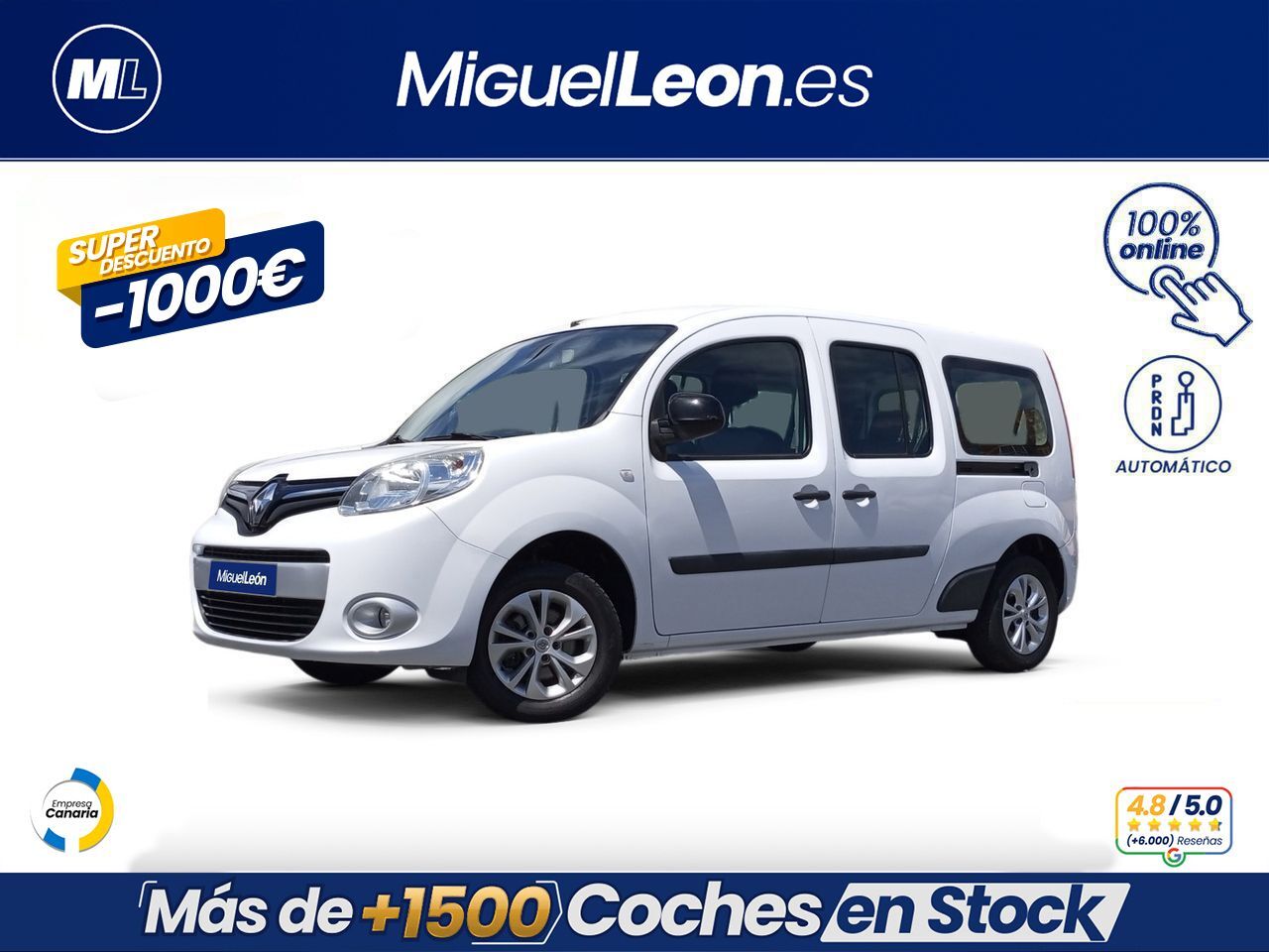 RENAULT Kangoo (Maxi 1.5 110CV DCI edc energy) en Palmas, Las