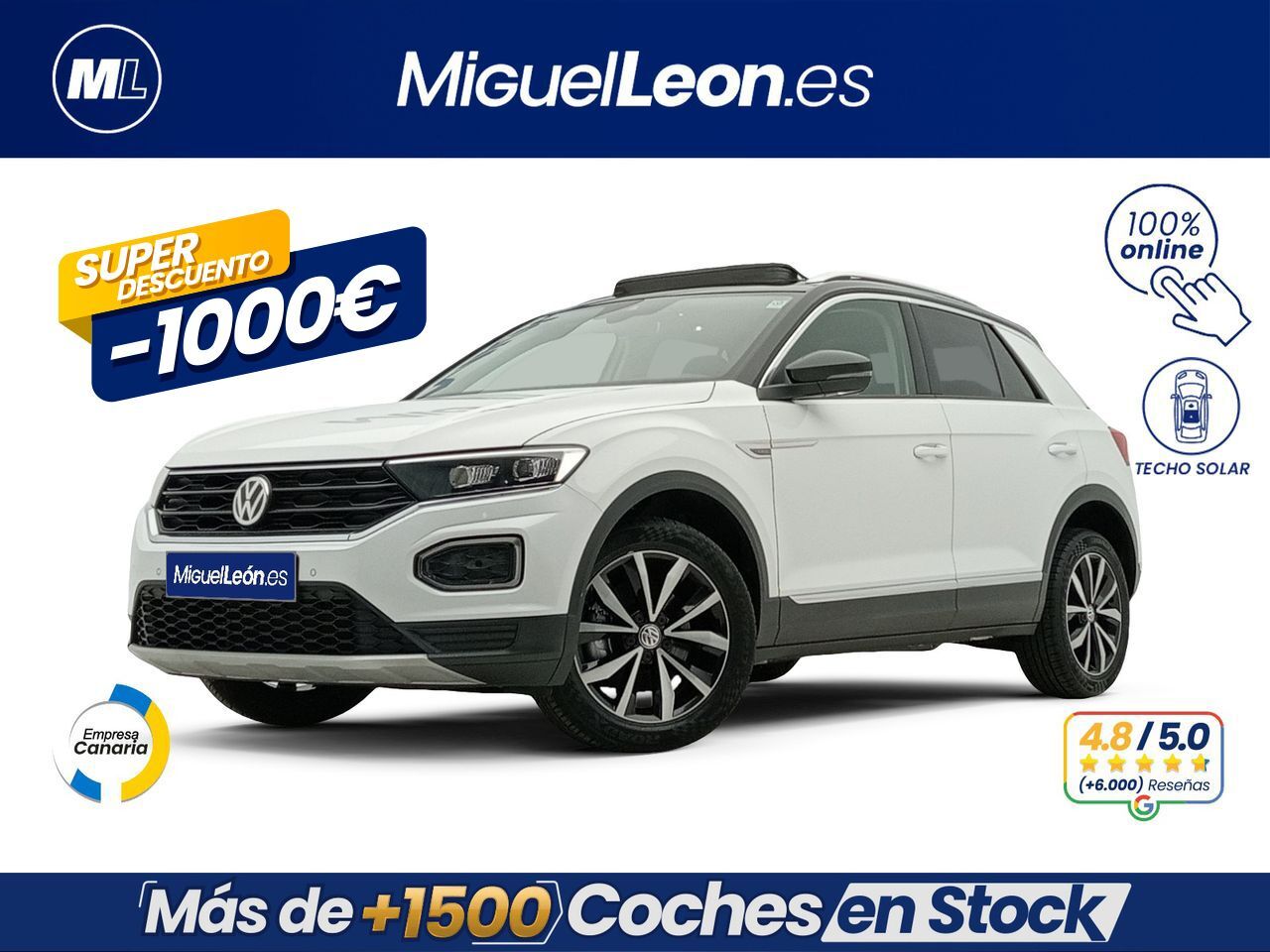 VOLKSWAGEN T-Roc (Advance Style 1.0 TSI 85kW (115CV)) en Palmas, Las