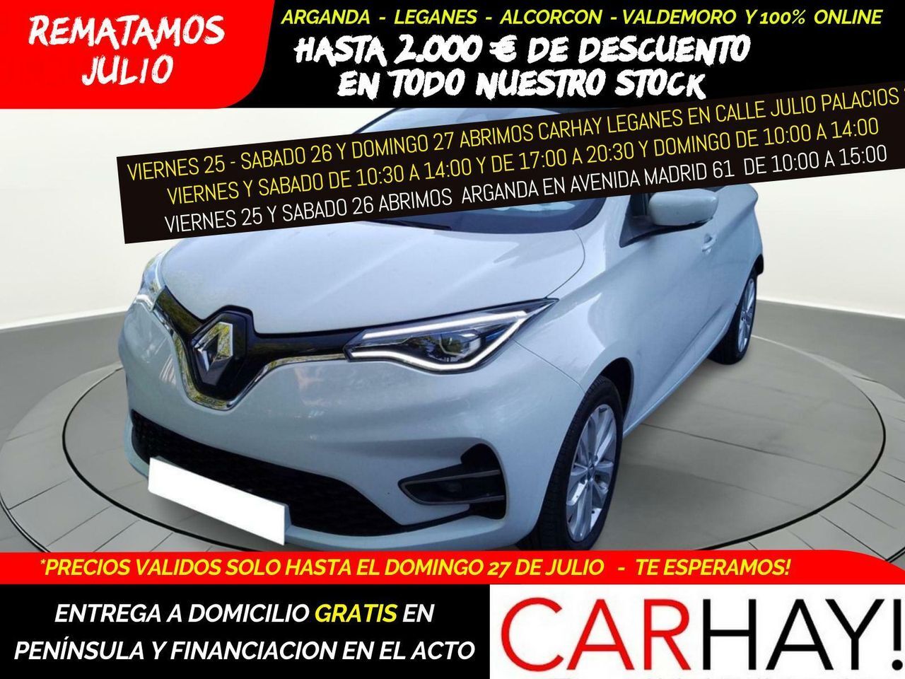 RENAULT Zoe (INTENS R135 BATERÍA PROPIEDAD 50KWH) en Madrid