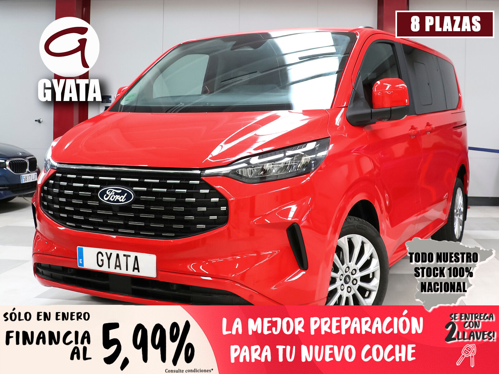 FORD Tourneo Custom (2.0 Ecoblue L1 Titanium Auto 125 kW (170 CV)) en Madri