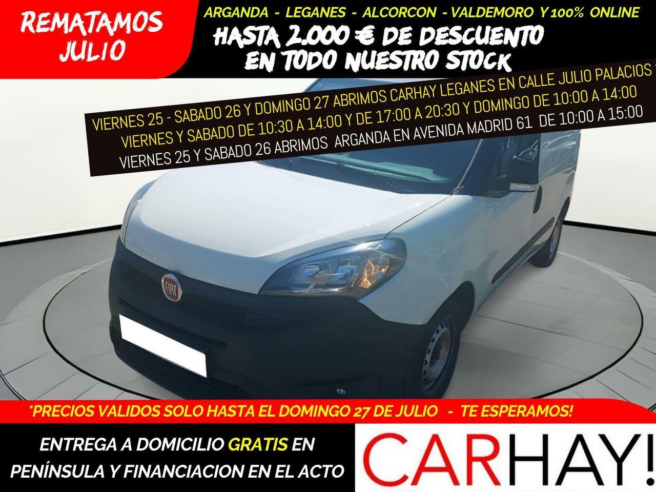 FIAT Dobló (CARGO FURGÓN BASE PLUS 1.3 MJET 70KW) en Madrid