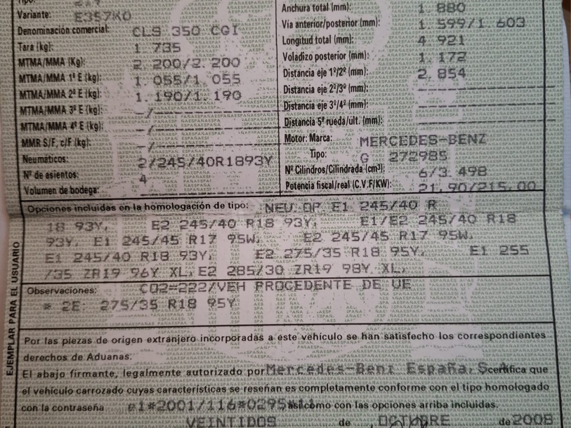 Foto del MERCEDES Clase CLS CLS 350 CGI Aut.