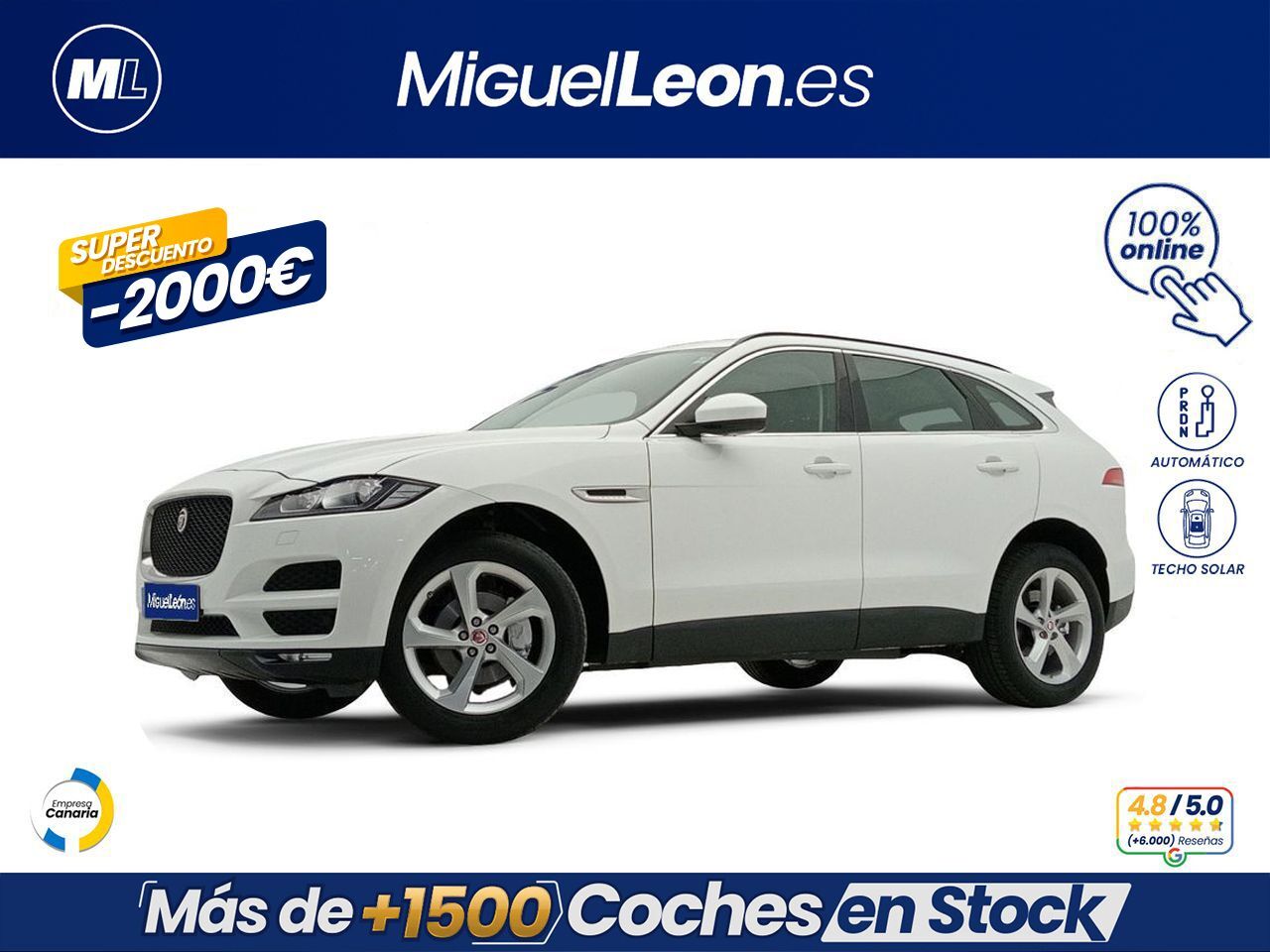 JAGUAR F-Pace (2.0L i4D 132kW Portfolio Auto) en Palmas, Las
