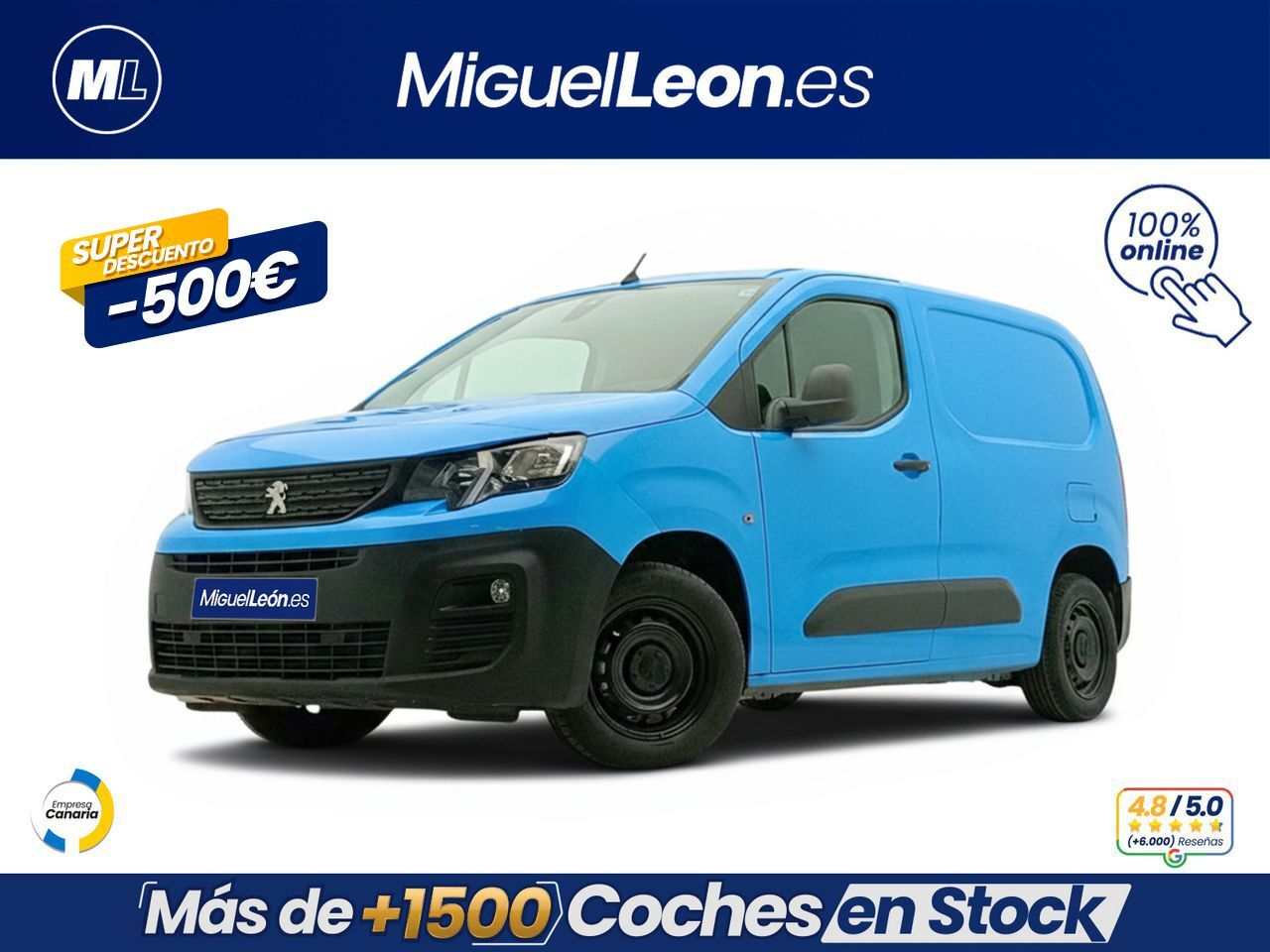 PEUGEOT Partner (75cv 1.6 BLUEHDI) en Palmas, Las