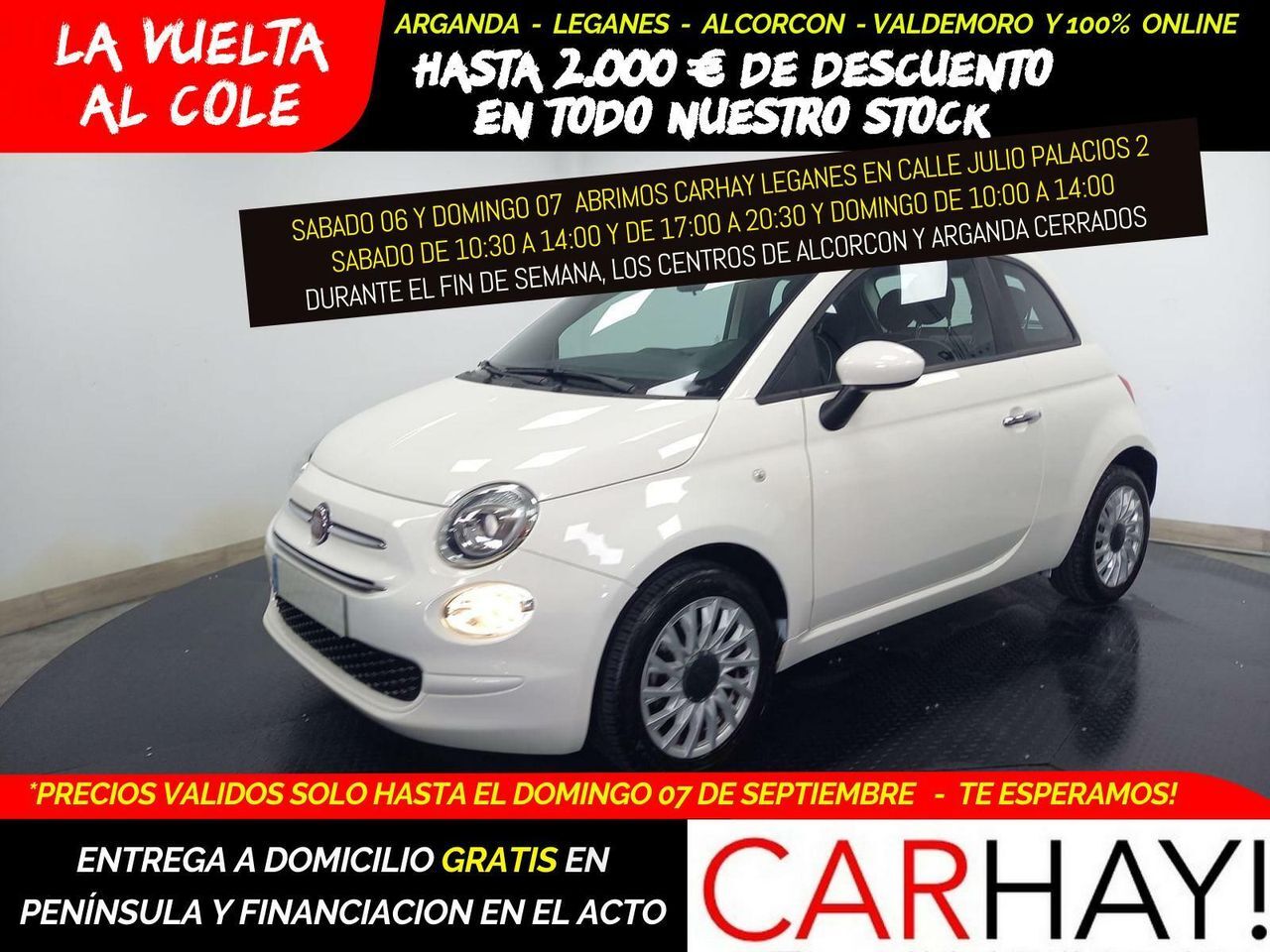 FIAT 500 (LOUNGE 1.0 52KW (70 CV)) en Madrid