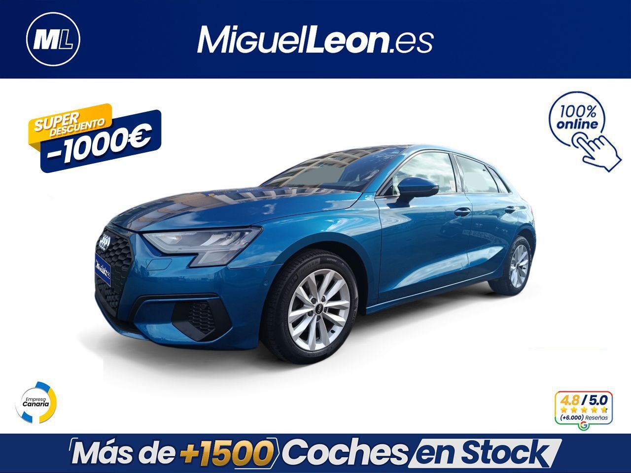 AUDI A3 (Sportback 30 TFSI 81kW (110CV)) en Palmas, Las