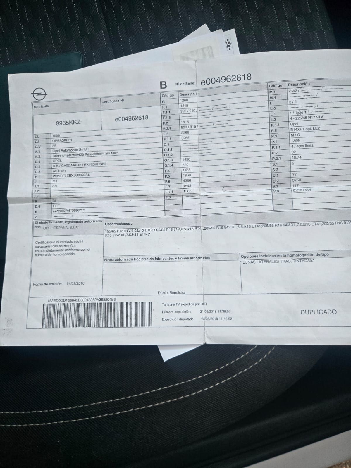 Foto del OPEL Astra 1.4T S-S Dynamic 125