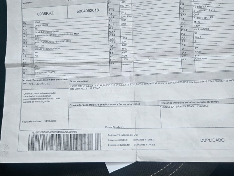 Foto del OPEL Astra 1.4T S-S Dynamic 125