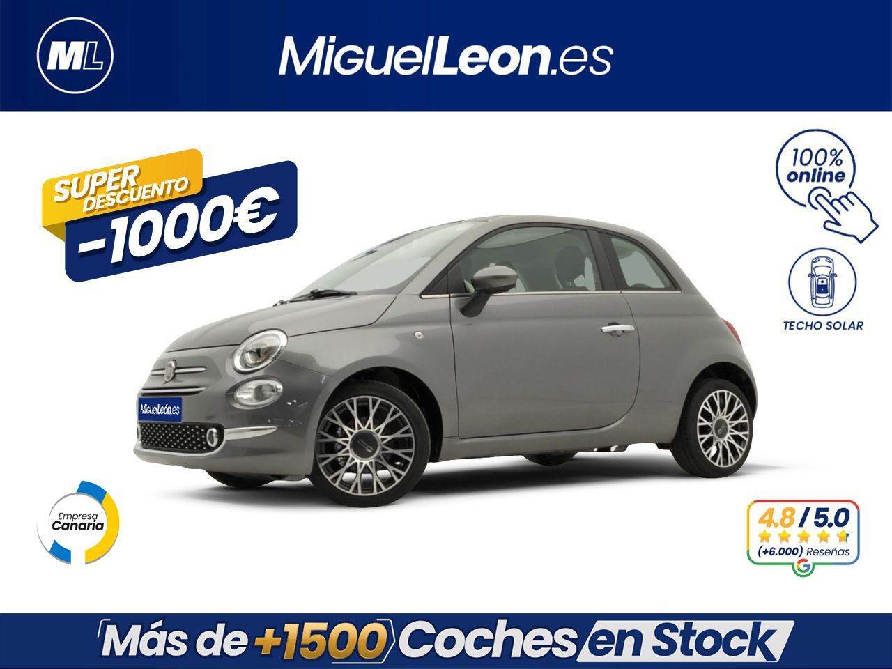 FIAT 500 (Dolcevita 1.0 Hybrid 51KW (70 CV)) en Palmas, Las