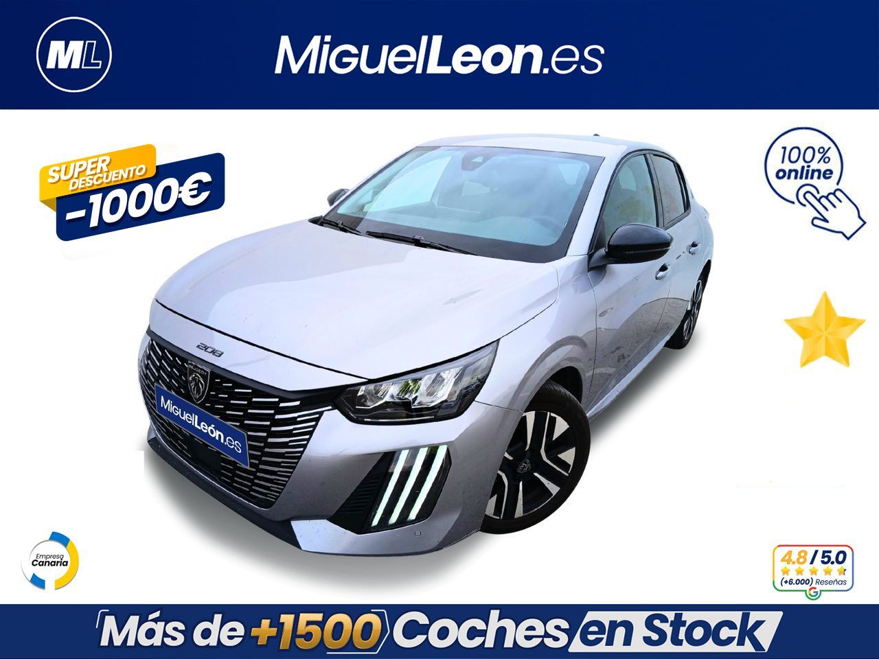 PEUGEOT 208 (Allure Gasolina 100 S&S 6 Vel. MAN) en Palmas, Las