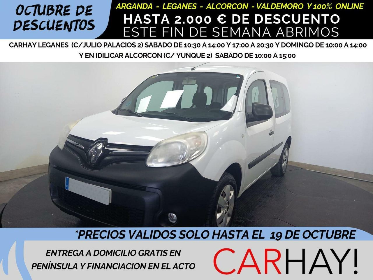 RENAULT Kangoo (PROFESIONAL DCI 55KW 75CV 5 PLAZAS) en Madrid