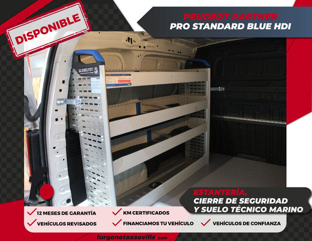 PEUGEOT Partner (1.6BlueHDI S&S Premium Standard 600kg 100) en Sevilla