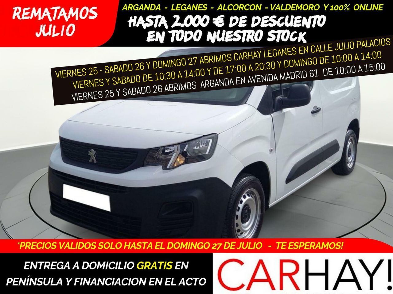 PEUGEOT Partner (PRO STANDARD 600KG BLUE HDi 73 KW FURGÓN) en Madrid