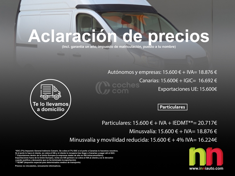 Foto del RENAULT Trafic Furgón 29 L1H2 Energy BluedCi 107kW