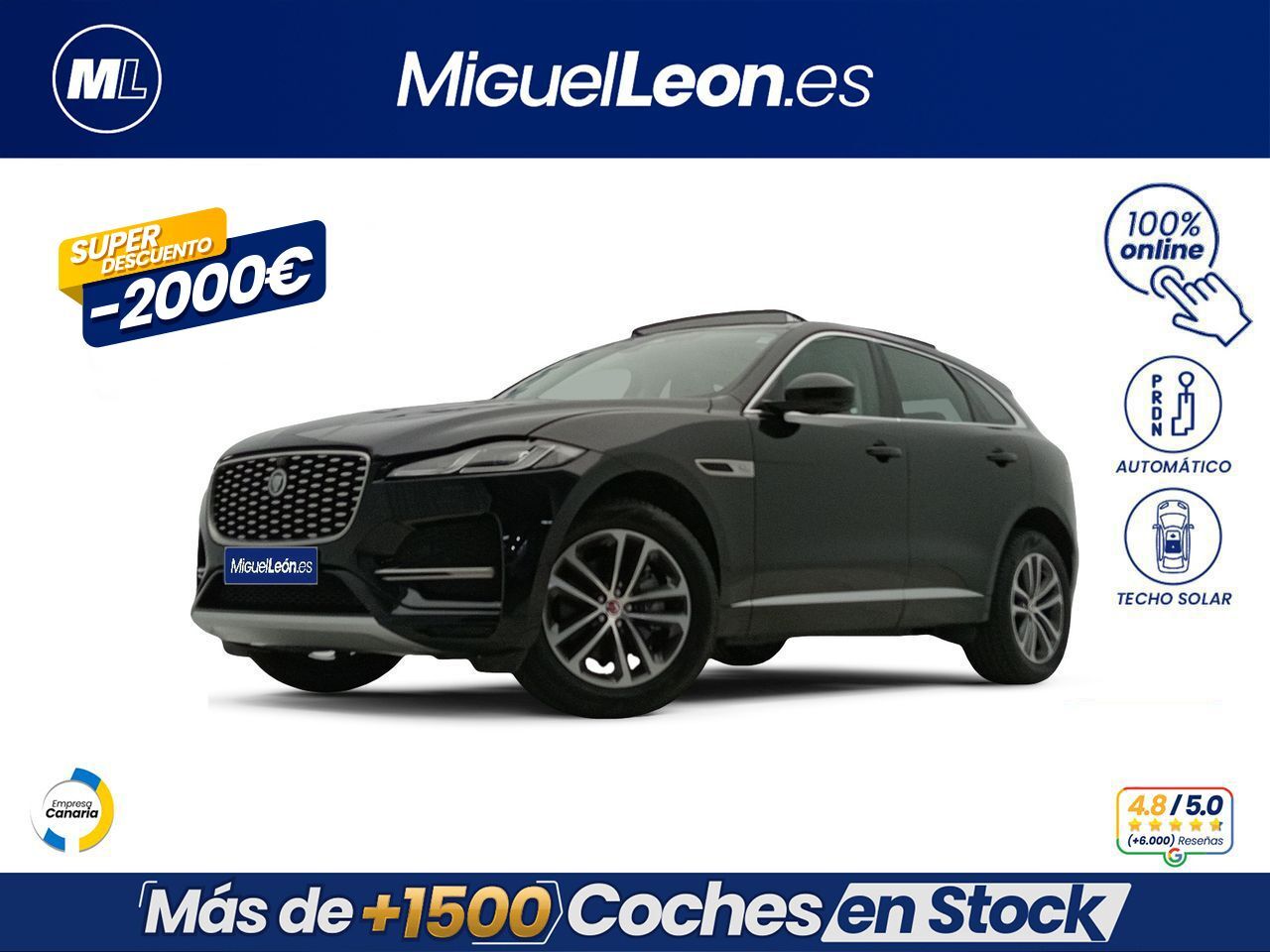 JAGUAR F-Pace (2.0D I4 204PS AWD Auto MHEV Standard 5 Puertas) en Palmas, L