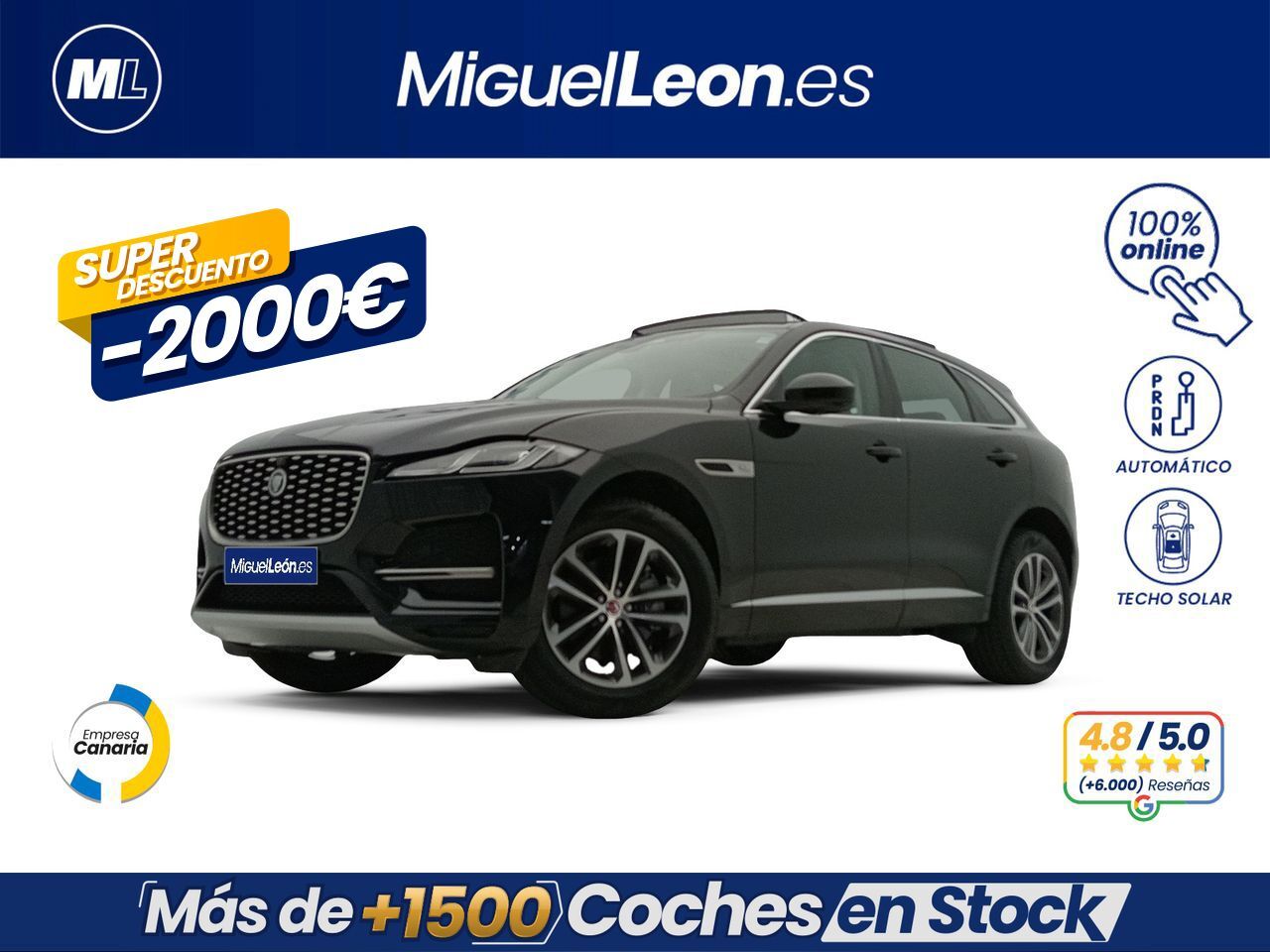 JAGUAR F-Pace (2.0D I4 204PS AWD Auto MHEV Standard 5 Puertas) en Palmas, L