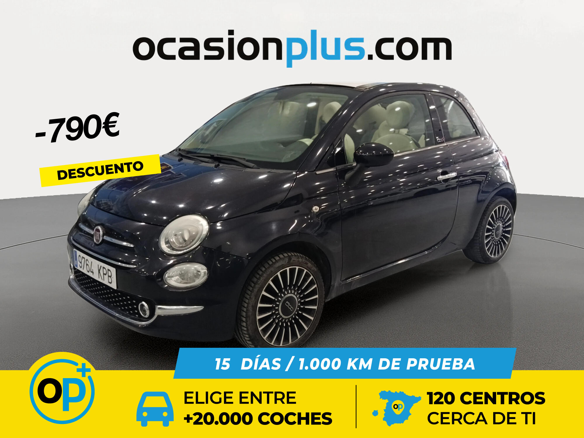 FIAT 500 (1.2 8v Cabrio Lounge 51 kW (69 CV)) en Madrid