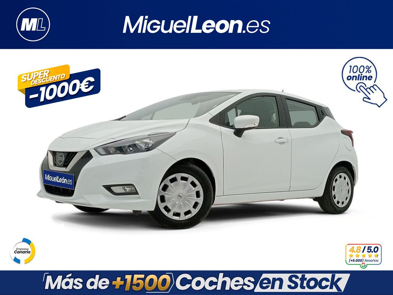 NISSAN Micra (IG-T 68 kW (92 CV) E6D-F Acenta Sprint) en Palmas, Las