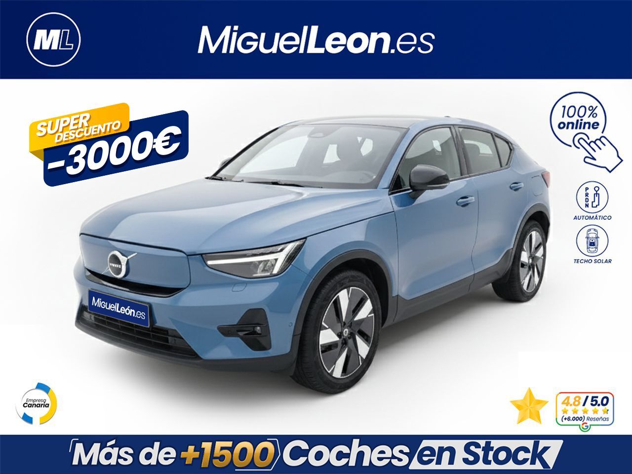 VOLVO C40 (Recharge Single Extended Ultimate Auto) en Palmas, Las