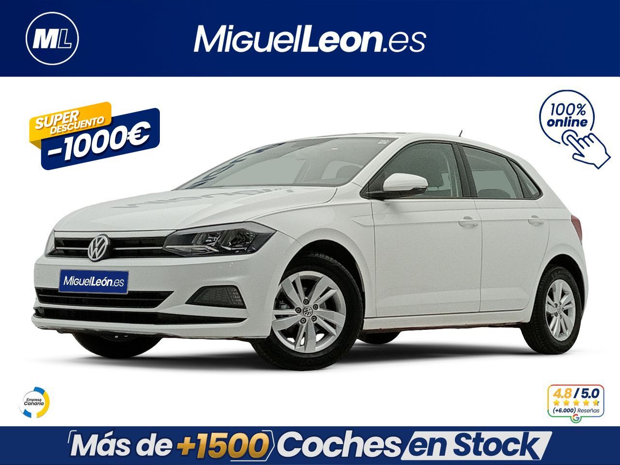 VOLKSWAGEN Polo (Advance 1.0 TSI 70kW (95CV)) en Palmas, Las
