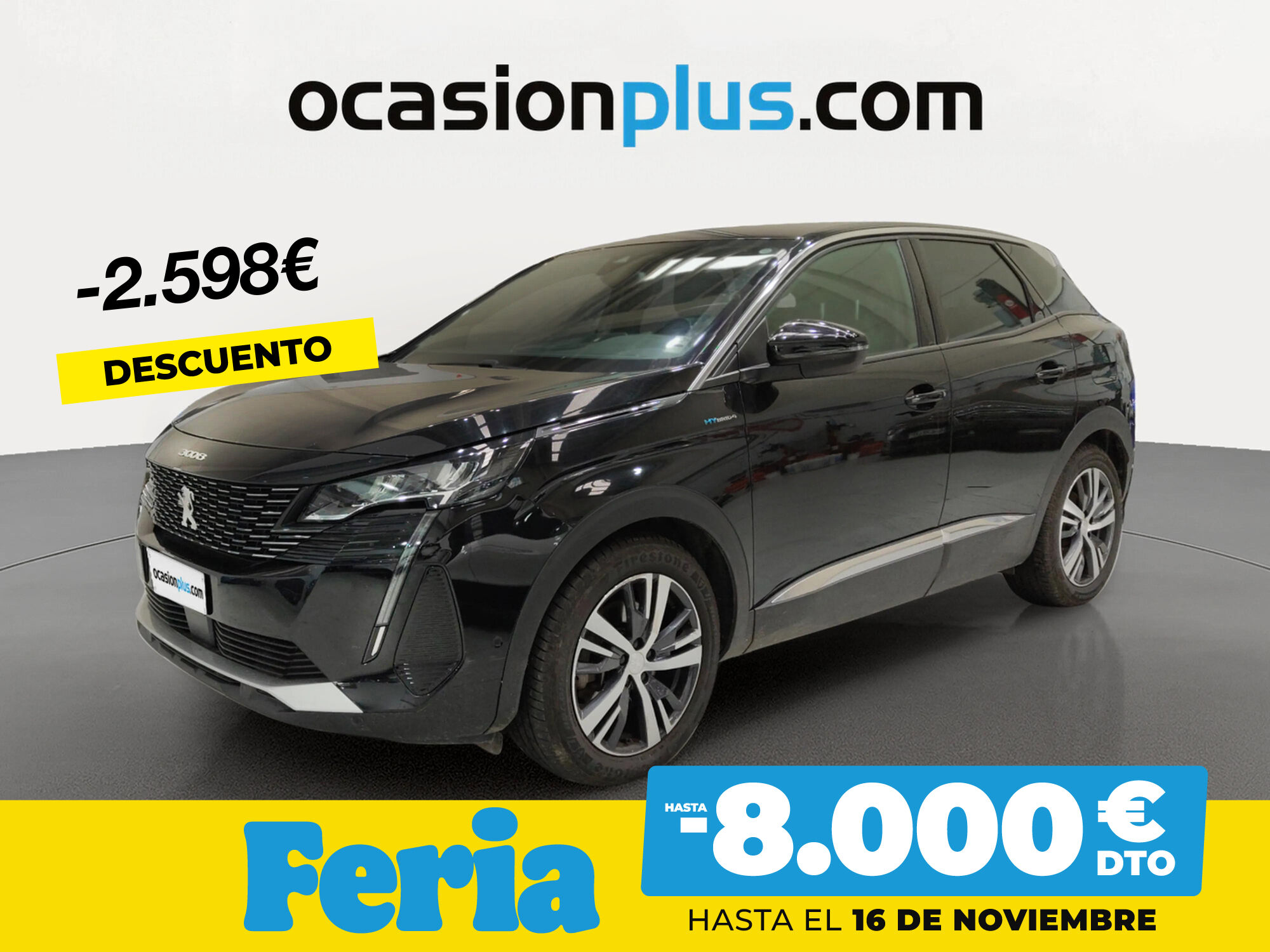 PEUGEOT 3008 (Hybrid 300 Allure Pack e-EAT8 221 kW (300 CV)) en Madrid