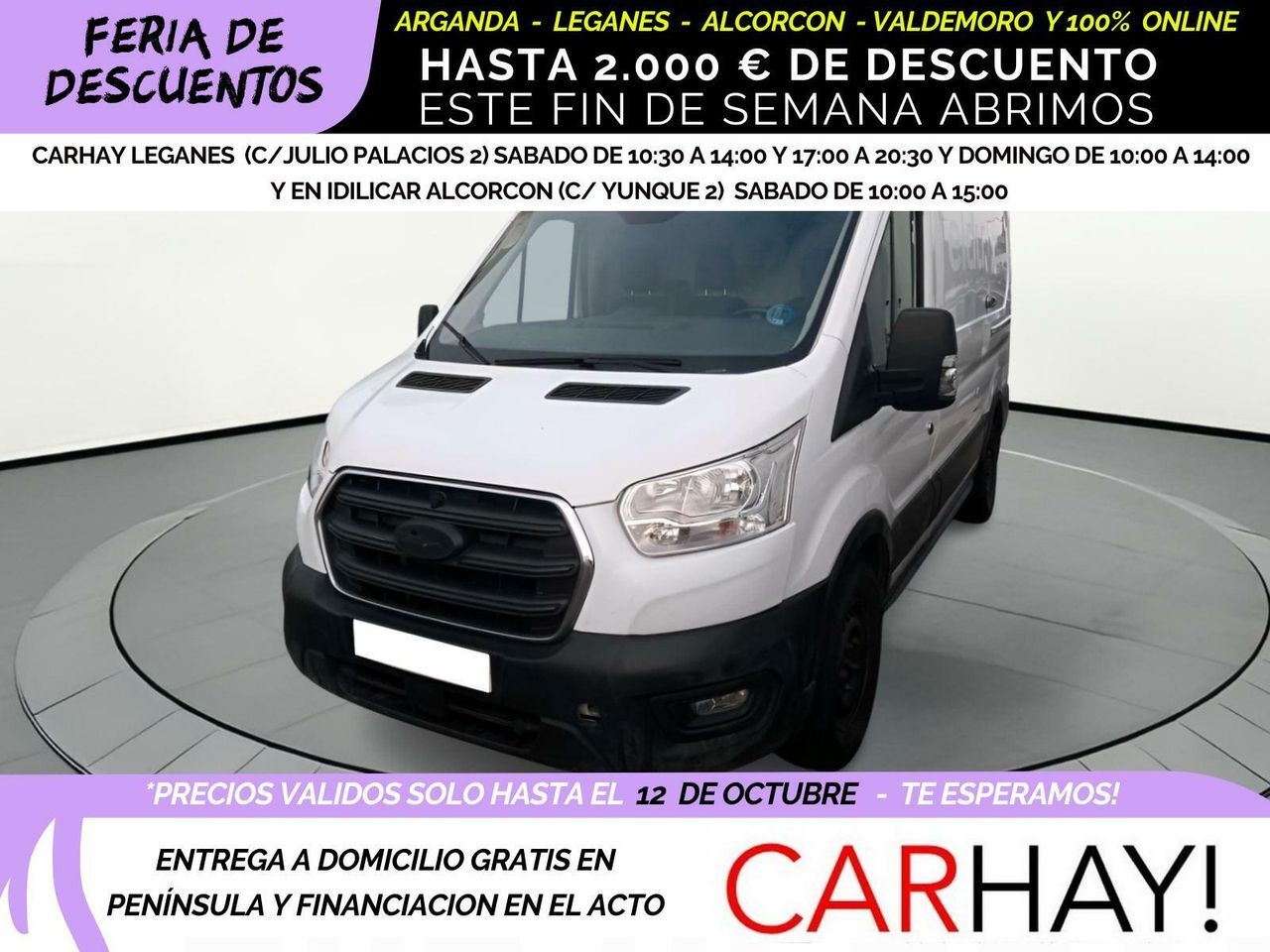 FORD Transit (FURGÓN 350 96KW L2H2 VAN TREND FWD MHEV) en Madrid