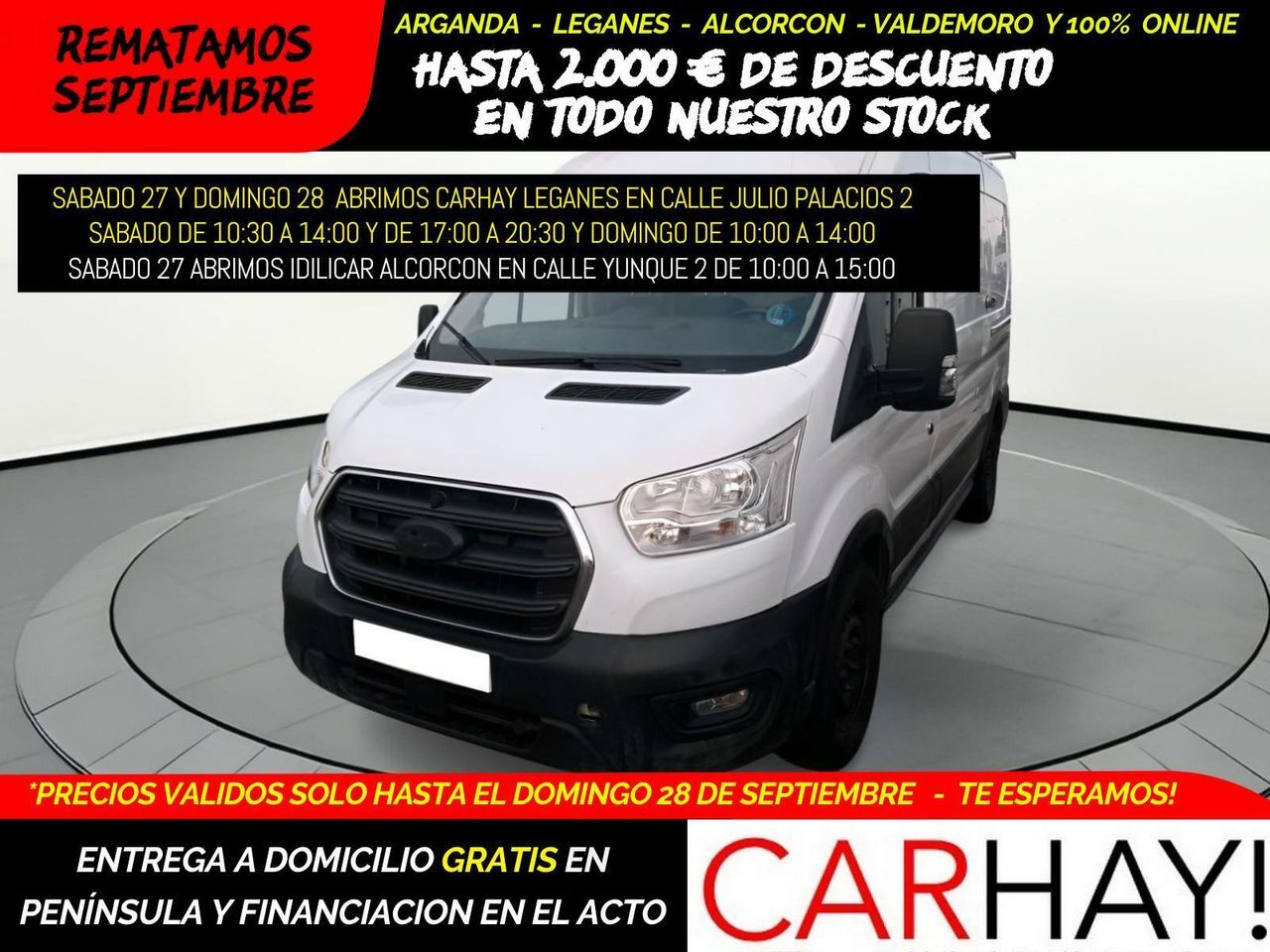 FORD Transit (FURGÓN 350 96KW L2H2 VAN TREND FWD MHEV) en Madrid