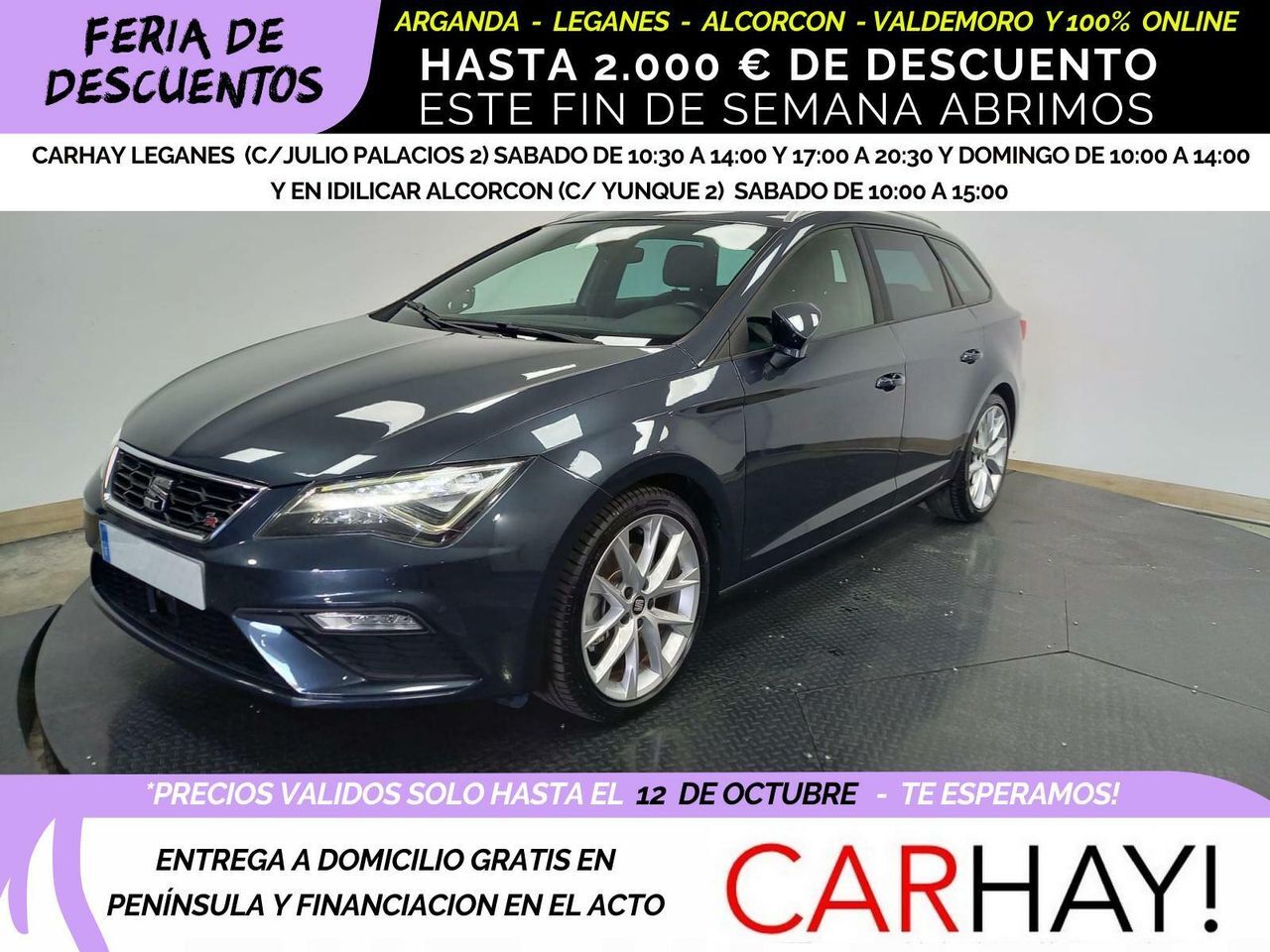 SEAT León (ST 5F8 FR FAST LANE 2.0 TDI 150CV MT6 E6) en Madrid